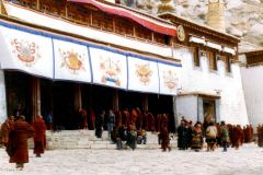 China - Tibet - Sera monastery near Lhasa. Lama buddhism has for decades been suppressed. Monasteries and temples were closed and many also severely ruined. The religion has however over the years maintained its strong foothold among the people in Tibet.