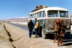 China - Tibet - The bus out of Tibet to Golmud, at an altitude of 5000 metres