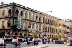 Macau - Old colonial buildings of Portuguese architecture in Macau's Largo do Senado (Senate Square)