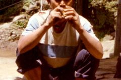 Philippines - Flute player in village near Banaue