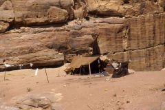 Jordan - Petra - Beduin tents in a side valley