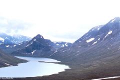 Oppland - Vågå - Jotunheimen - Russvatnet, path to Memurubu, mountain south of Gjende