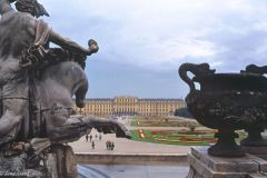 Austria - Wien - Schönbrunn seen from the Neptune Fountain