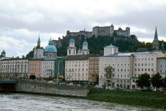 Austria - Salzburg - View of castle and Salzach River
