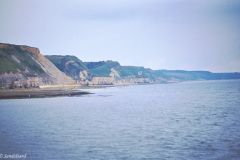 France - Port-en-Bessin-Huppain - View of WW2 D-Day landing beaches south
