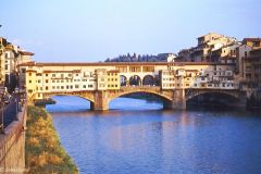 Italy - Firenze - Ponte Vecchio bridge across the River Arno