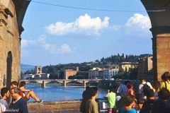 Italy - Firenze - Ponte Vecchio bridge across the River Arno