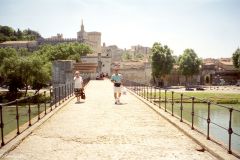 France - Provence - Avignon - Sur le pont d'Avignon - Rhône River