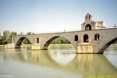 France - Provence - Avignon - Sur le pont d'Avignon - Rhône River