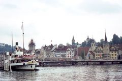 Switzerland - Luzern -  Bridge across Lake Lucerne (Vierwaldstättersee)