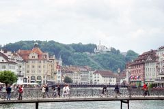 Switzerland - Luzern -  Bridge across Lake Lucerne (Vierwaldstättersee)