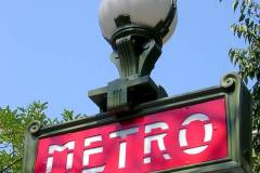 France - Paris - Metro street sign