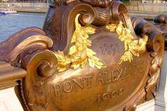 France - Paris - Detail on Alexandre III bridge on the River Seine