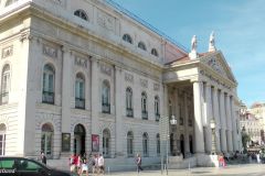 Portugal - Lisboa - Praça Dom Pedro IV - Teatro Nacional D. Maria II