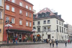 Poland - Warsaw (Warszawa) - Street leading into the Old Town from Castle Square