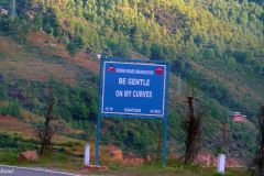 Bhutan - Road sign
