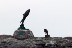 Nordland - Røst - Trettskjæret (Sandrigo islet) - The sculpture Spranget