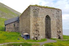 Denmark - Faroe Islands - Kirkjubøur - Kirkjubømururin (Magnus cathedral)