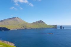 Denmark - Faroe Islands - The western tip of Vágar, and the rocks of Drangarnir