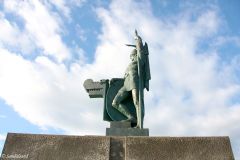 Iceland - Reykjavik - Arnarholl - Statue - Ingólfur Arnarson