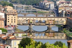 Italy - Toscana - Firenze - Piazzale Michelangelo view - River Arno - Ponte Vecchio