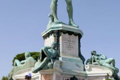 Italy - Toscana - Firenze - Piazzale Michelangelo view - Bronze cast copy of David (Michelangelo)