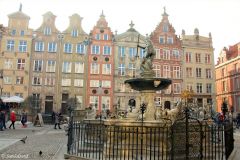 Poland - Gdansk - Long Market (street) - Neptune Fountain
