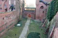 Poland - Malbork Castle - The moat between the Middle and High Castles