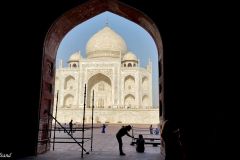 India - Agra - Taj Mahal seen from the Jawab