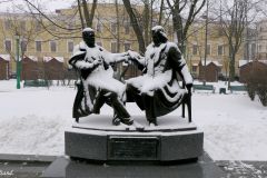 Belarus - Minsk - Monument of Vincent Dunin-Marcinkievi? and Stanis?aw Moniuszko