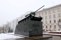 Belarus - Minsk - Central House of Officers - Tank Monument