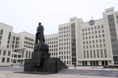 Belarus - Minsk - Independence Square - House of Government - Lenin monument
