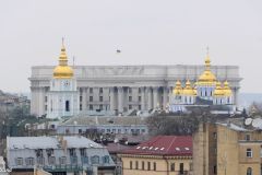 Ukraine - Kiev - St. Michael's Golden-Domed Monastery and the Ministry of Foreign Affairs