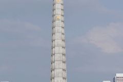 DPRK - Pyongyang - Juche Tower - View from Kim Il Sung Square