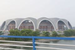 DPRK - Pyongyang - Chongryo Bridge - Taedong River - Rungrado May Day Stadium