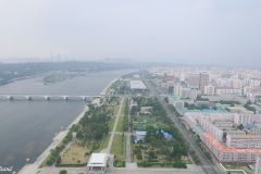 DPRK - Pyongyang - Juche Tower (View from) - Taedong River