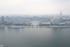 DPRK - Pyongyang - Juche Tower (View from) - Taedong River