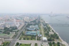 DPRK - Pyongyang - Juche Tower (View from) - Taedong River