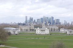 England - London - Greenwich Park - Queen's House - Greenwich University - In the rear is Canary Wharf
