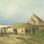 Jæren artwork - Nikolai Ulfsten (1854-1885) - Stranding på Jæren (1881)