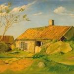 Jæren artwork - Ola Varhaug (1889-1965) -  Gårdsbruk (1919)