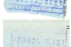 Brazil entry and exit stamps, 1987