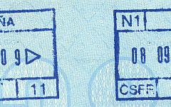 Czechoslovakia entry and exit stamps, 1990