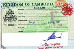 Cambodia visa, 2009