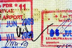 Laos entry and exit stamps, 2009