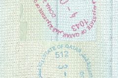 Qatar entry and exit stamps, 2015
