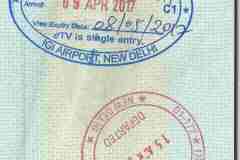 2017 India entry-exit stamps