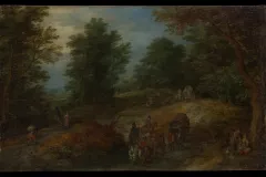 Landscape with Travelers on a Woodland Path (Jan Brueghel the Elder, ca. 1607)