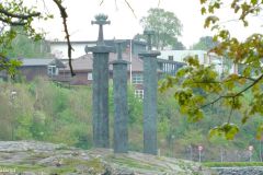 Rogaland - Stavanger - Hafrsfjord - Møllebukta - Skulptur - Sverd i fjell - Jærkysten
