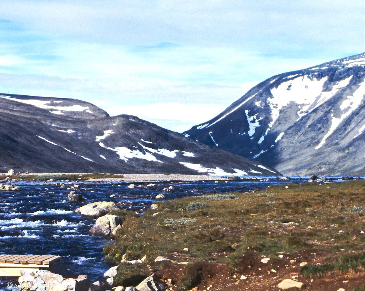 Oppland - Vågå - Jotunheimen - Across creek at mouth of Bessvatn
